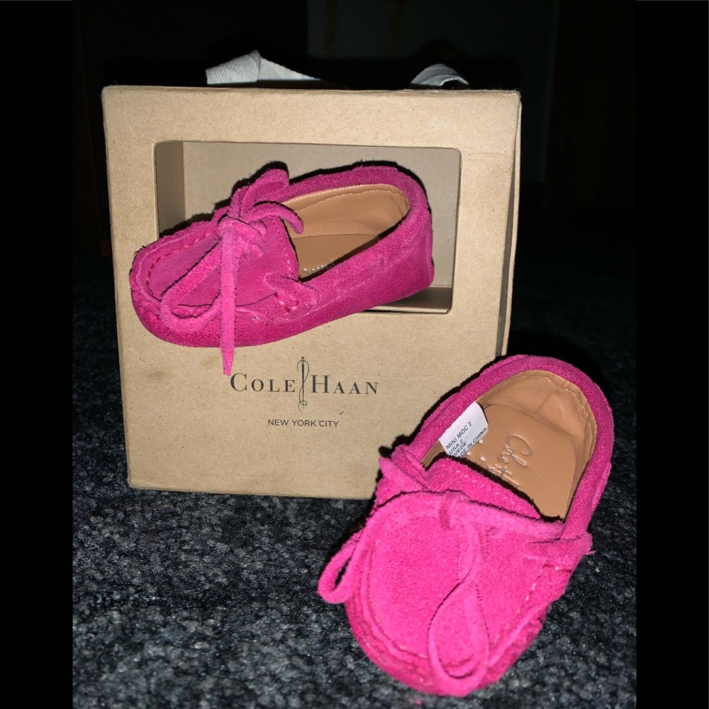 NIB Cole Haan infant girl moccasins